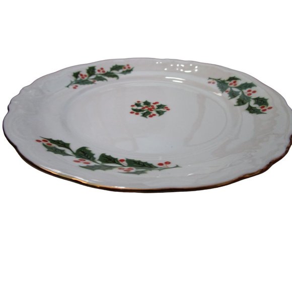 Holly Pattern Vintage Wawel Poland Cake Dessert Bread Butter Plates A Pair EUC - Picture 9 of 10